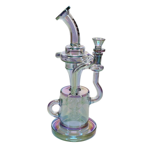 Vault Glass Iridescent Recycler w/ Perc Rig - 10" - Image 2