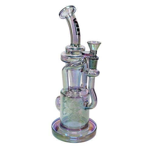 Vault Glass Iridescent Recycler w/ Perc Rig - 10" - Image 3