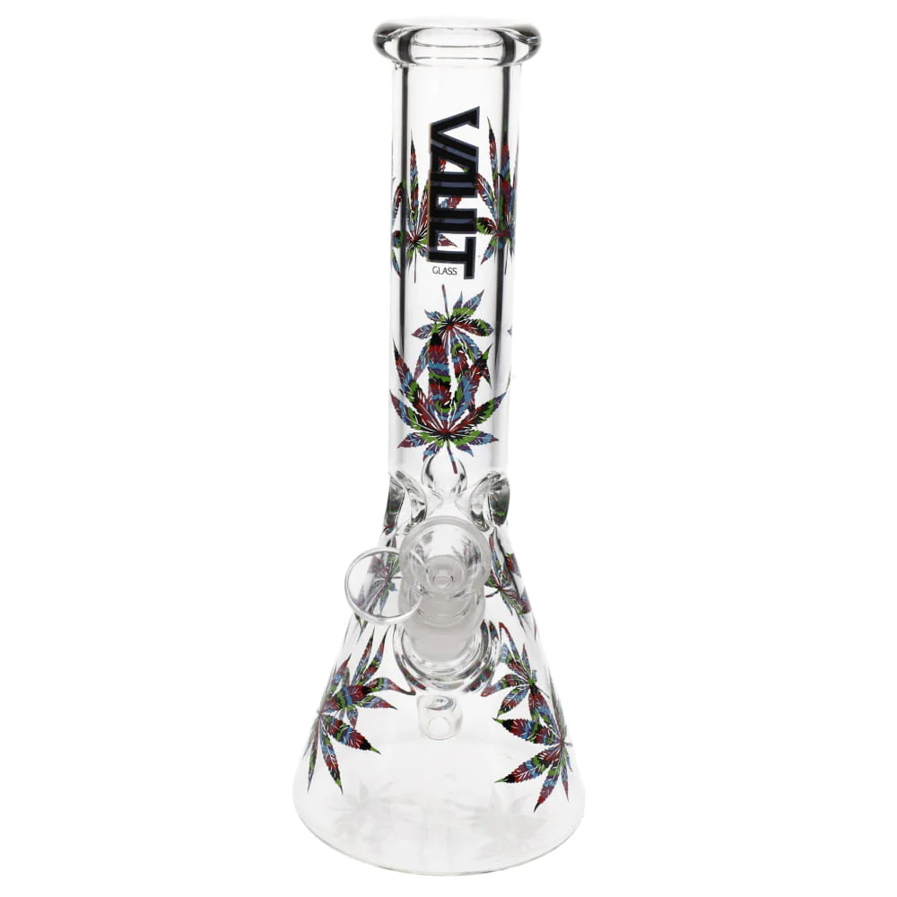 Vault Glass Pot Leaf Decal Beaker - 10" - Image 3