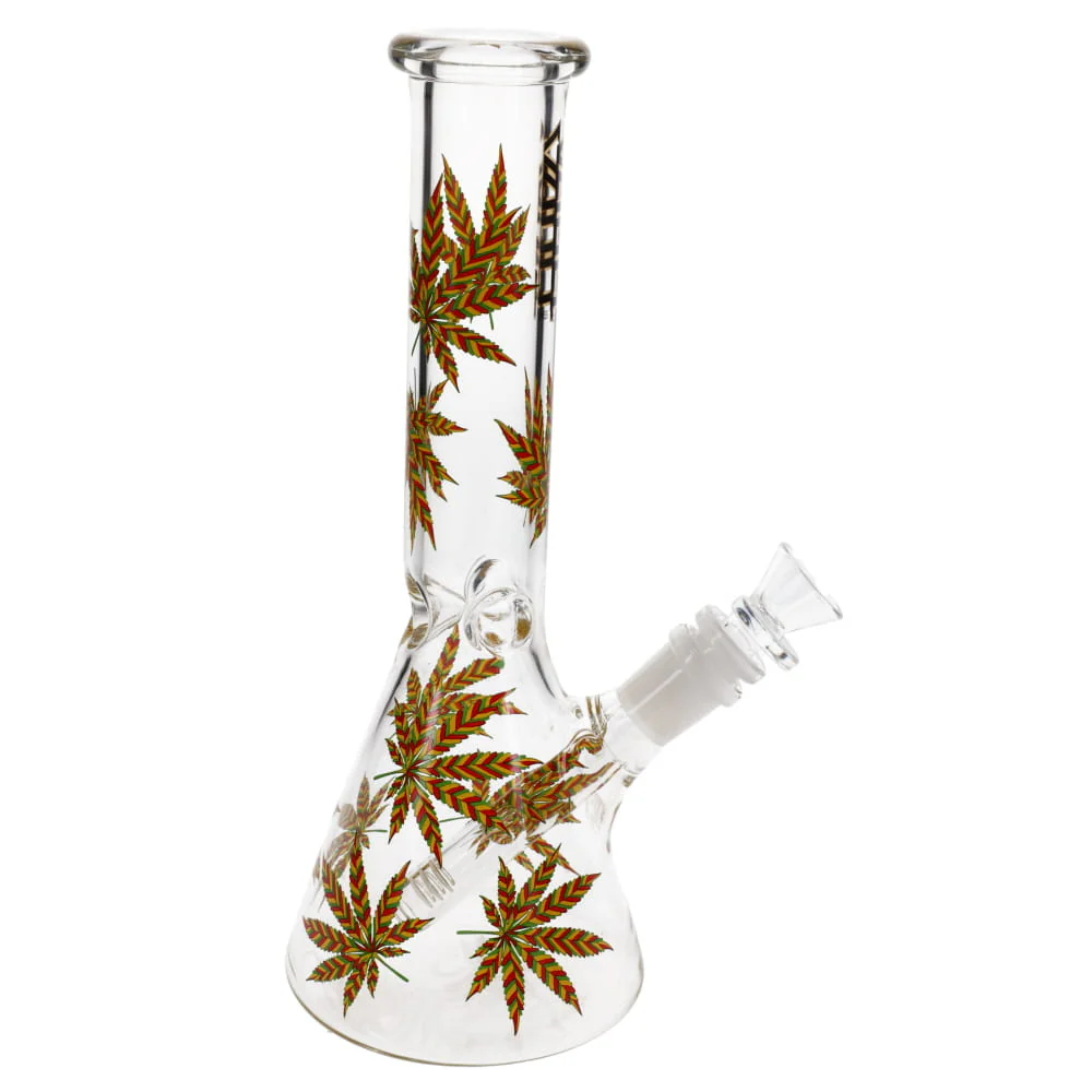 Vault Glass Pot Leaf Decal Beaker - 10" - Image 4