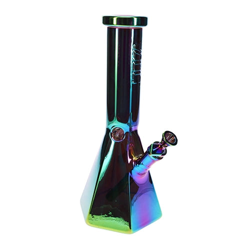 Vault Glass Iridescent Diamond Cut Beaker Water Pipe - 12" - Image 3