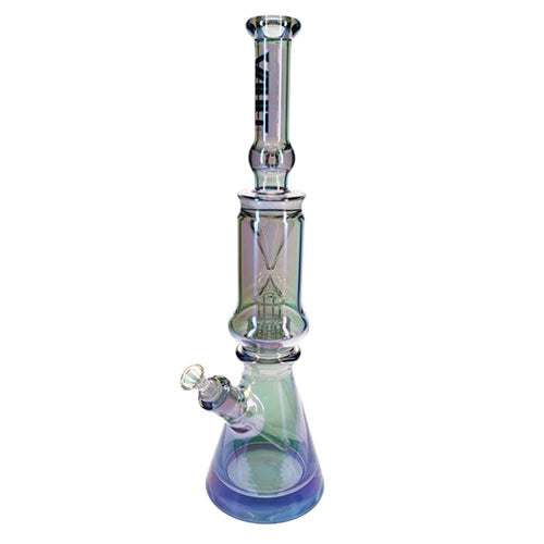 Vault Glass Iridescent Showerhead Perc Beaker - 18.5" - Image 3