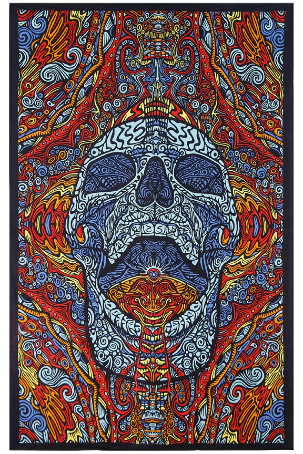 3D Mindful Skull Tapestry