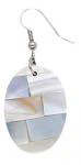 White Shell Oval Earrings SALE