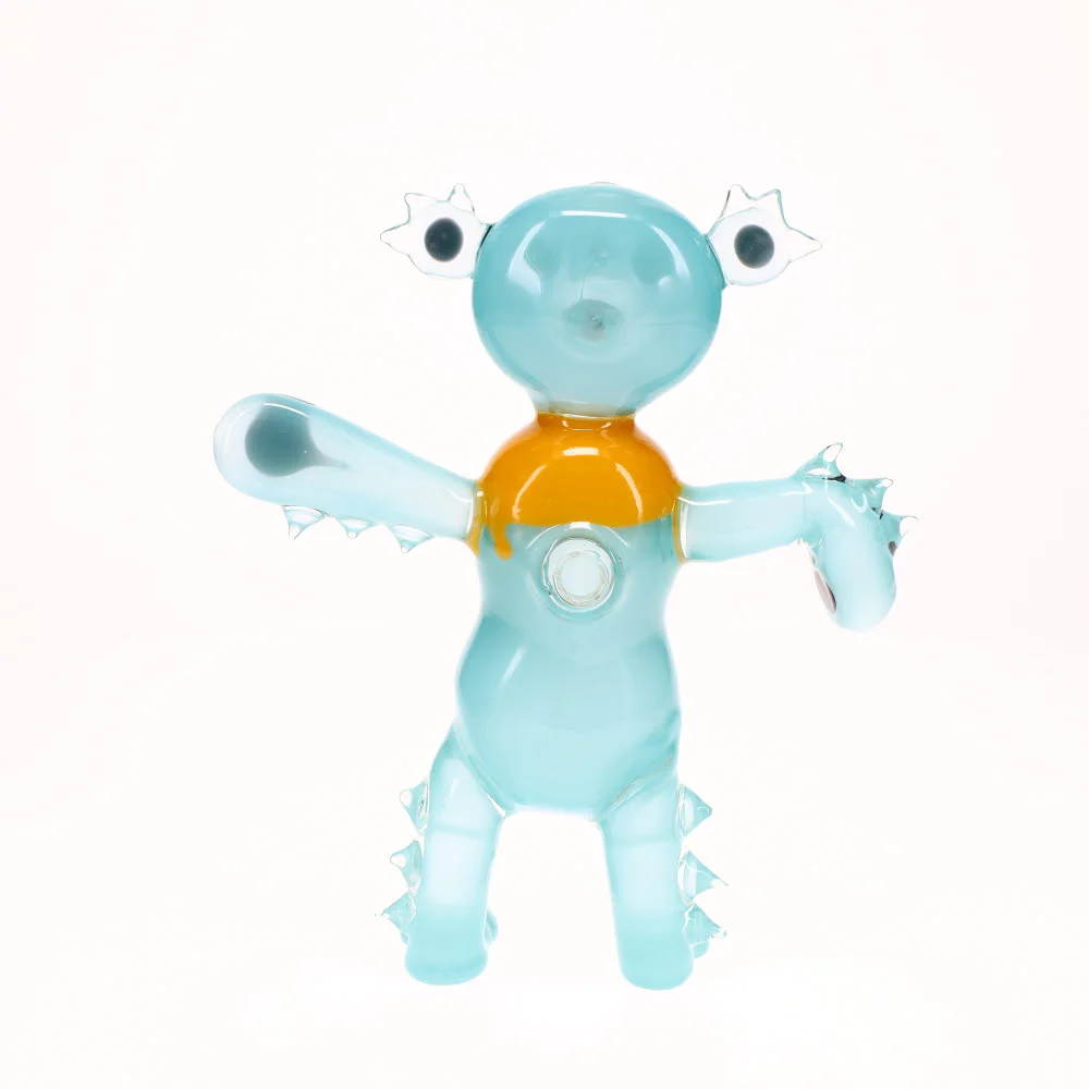 Addison Hanna Glass Dancing Bear - Blue - Image 3