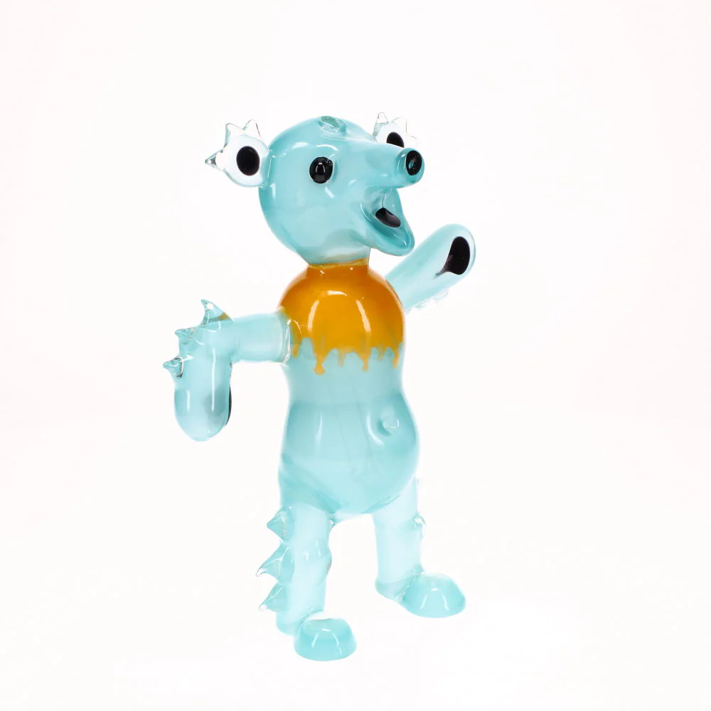 Addison Hanna Glass Dancing Bear - Blue - Image 4