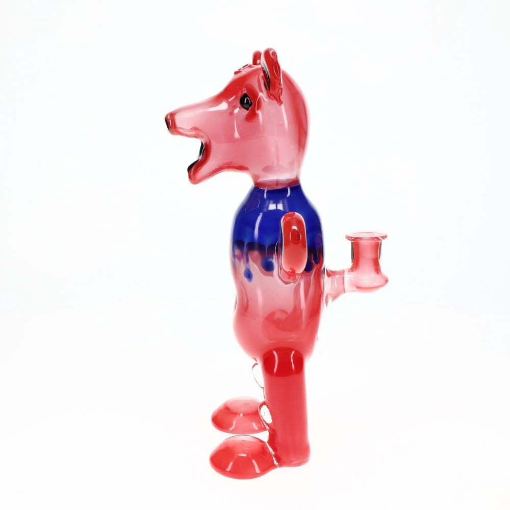 Addison Hanna Glass Dancing Bear - Red - Image 2