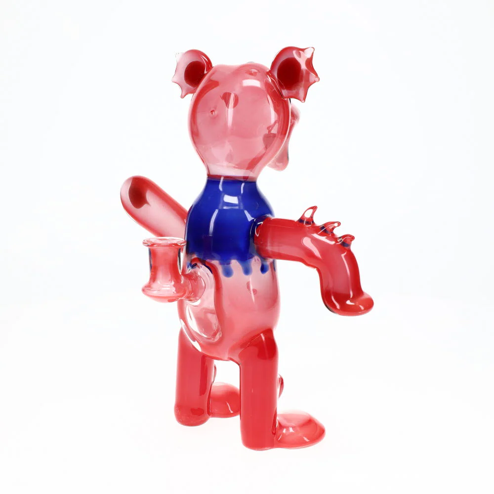 Addison Hanna Glass Dancing Bear - Red - Image 3