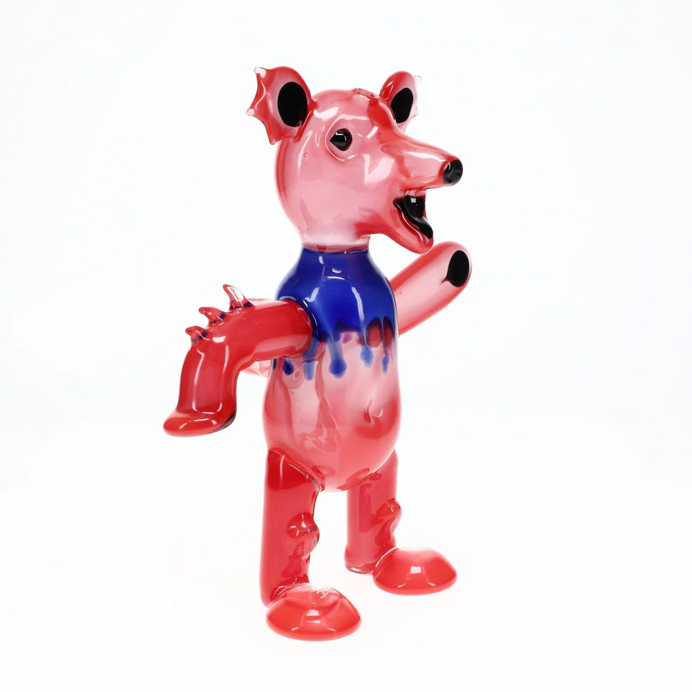 Addison Hanna Glass Dancing Bear - Red - Image 4