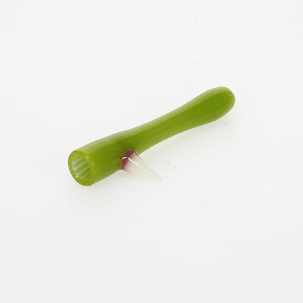 Addison Hanna Glass Green Snaggletooth Chillum - Image 4