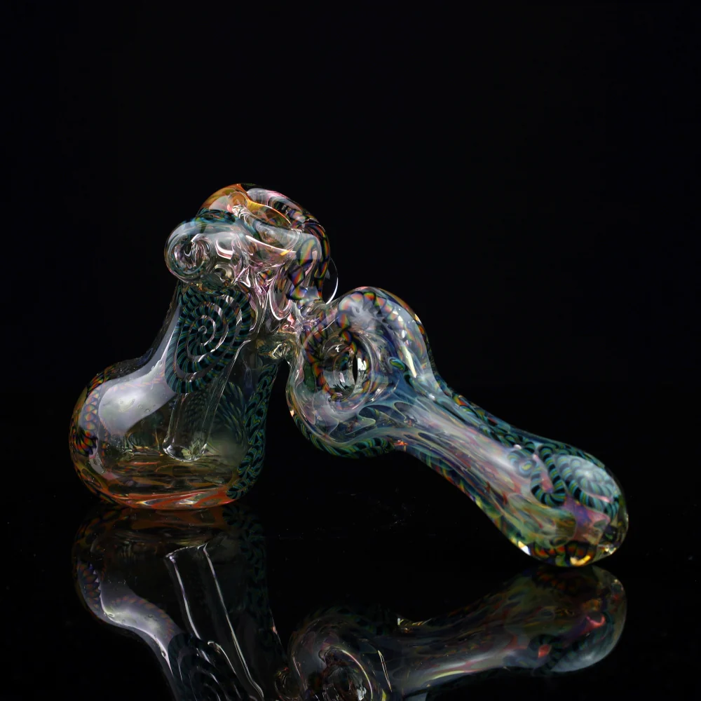 Archer Glass Fume Worked Hammer Bubbler SALE