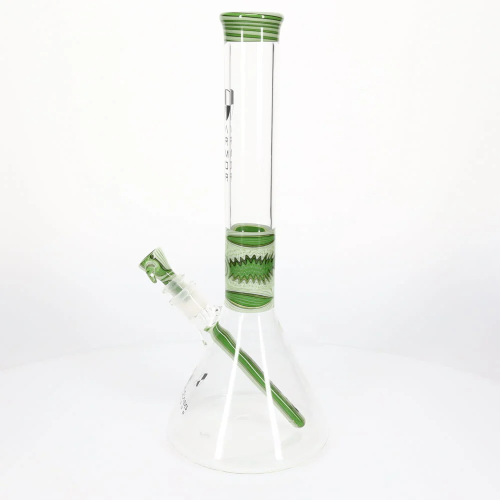 Armor Glass Green & White Wig Wag 45mm Beaker - Image 2