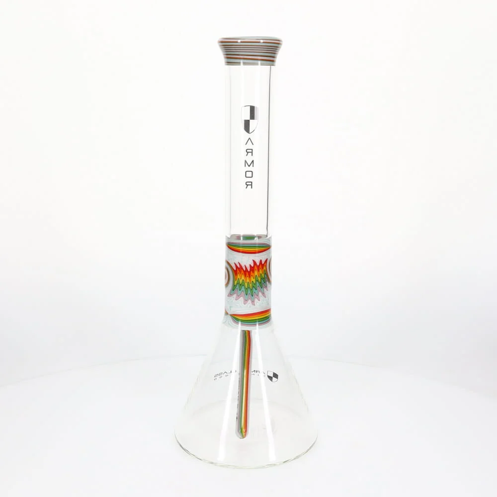Armor Glass Rainbow & White Wig Wag 45mm Beaker - Image 3