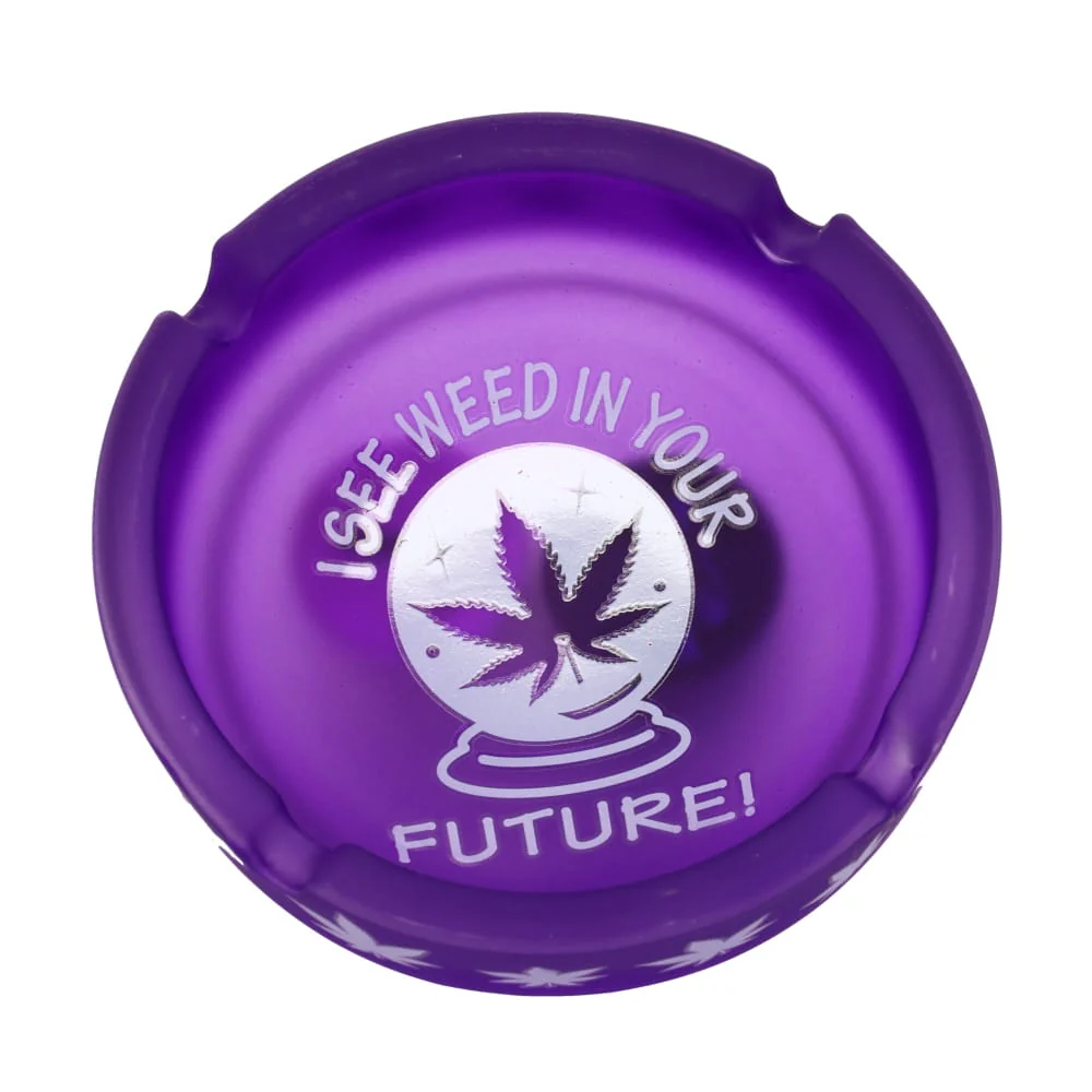 I See Weed Purple Frosted Ashtray