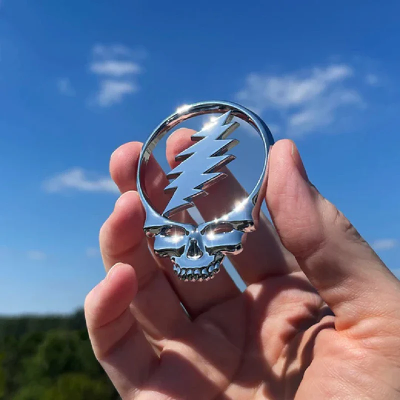 Grateful Dead The Steal Your Face Badge - Chrome - Image 2