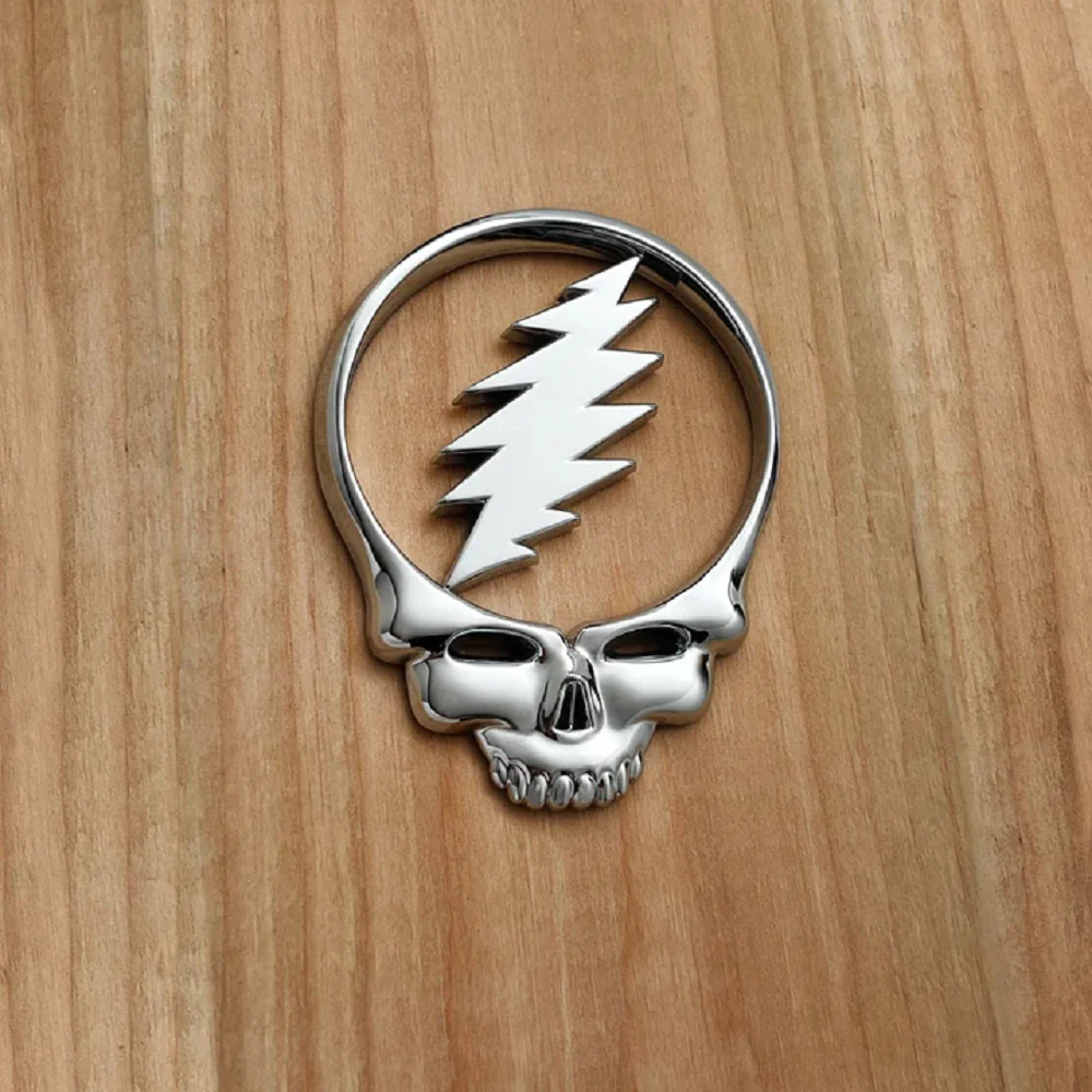 Grateful Dead The Steal Your Face Badge - Chrome - Image 3