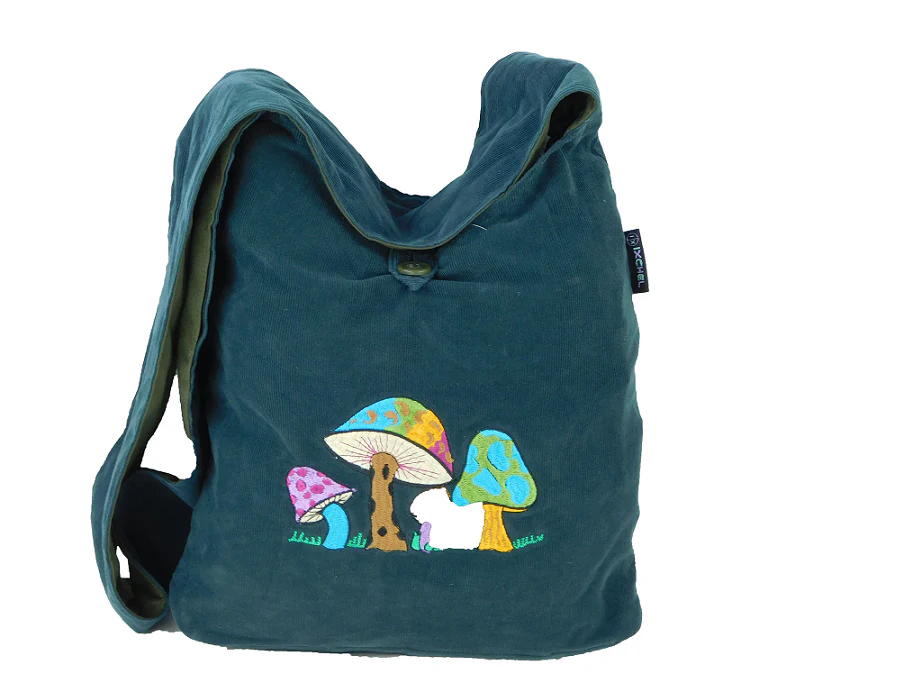 Ixchel Erika Bag in Corduroy with Mushroom Embroidery SALE - Image 3