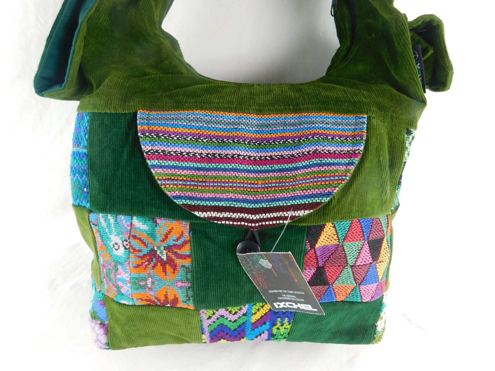 Ixchel Saddle Bag in Hand Brocade & Cotton Corduroy - Image 3