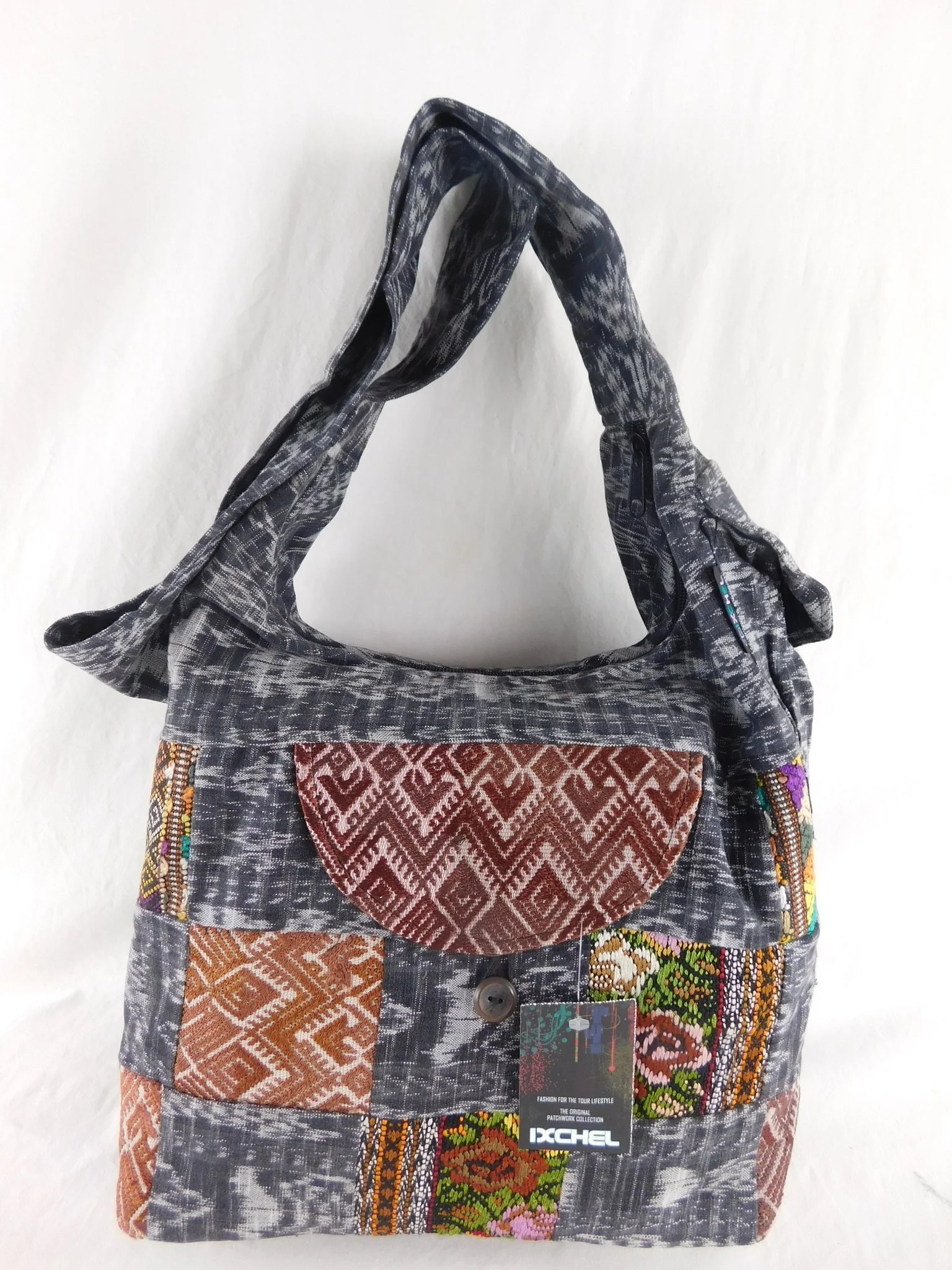 Ixchel Saddle Bag in Hand Woven & Brocaded Native Cotton