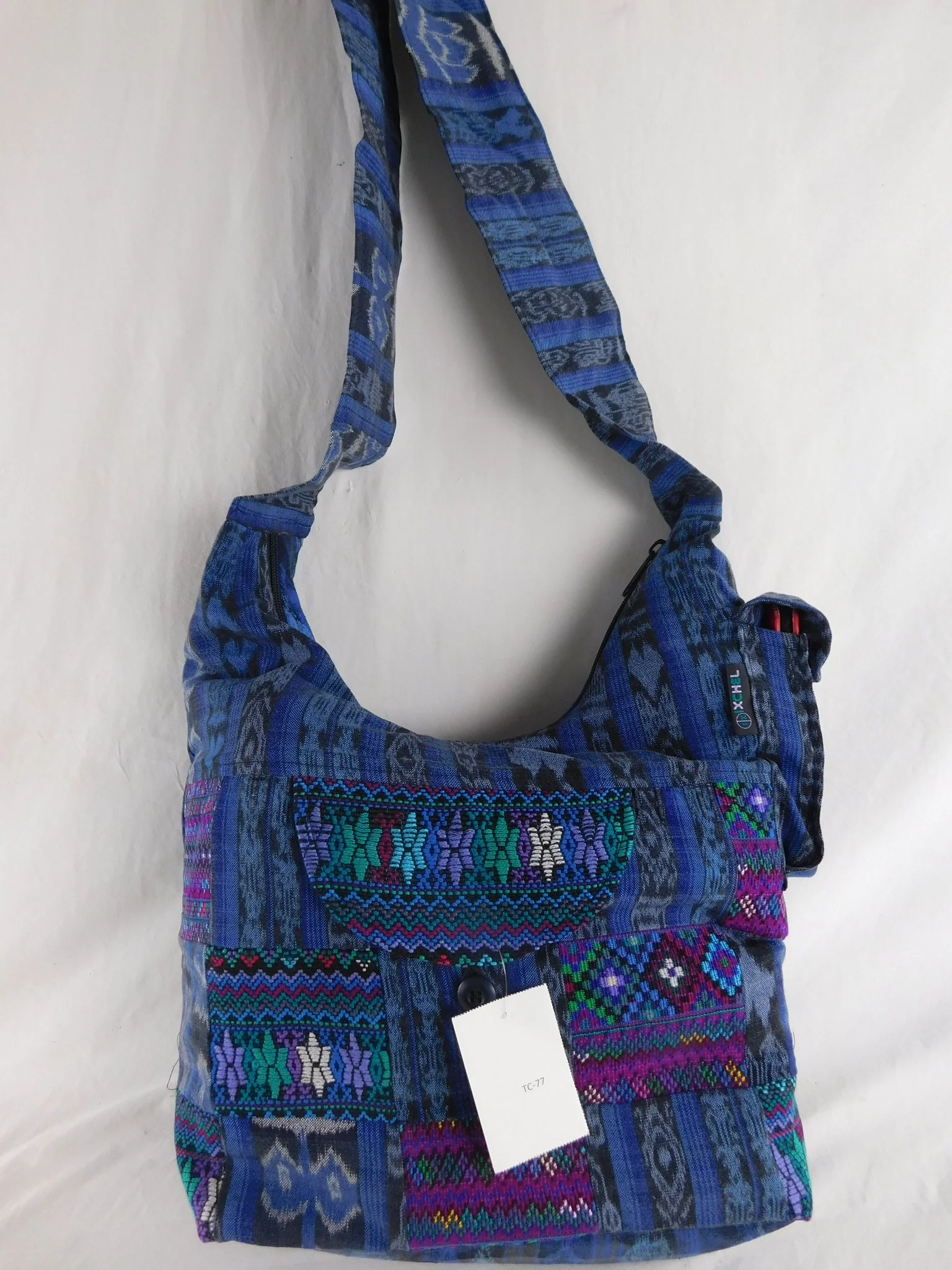 Ixchel Saddle Bag in Hand Woven & Brocaded Native Cotton - Image 3