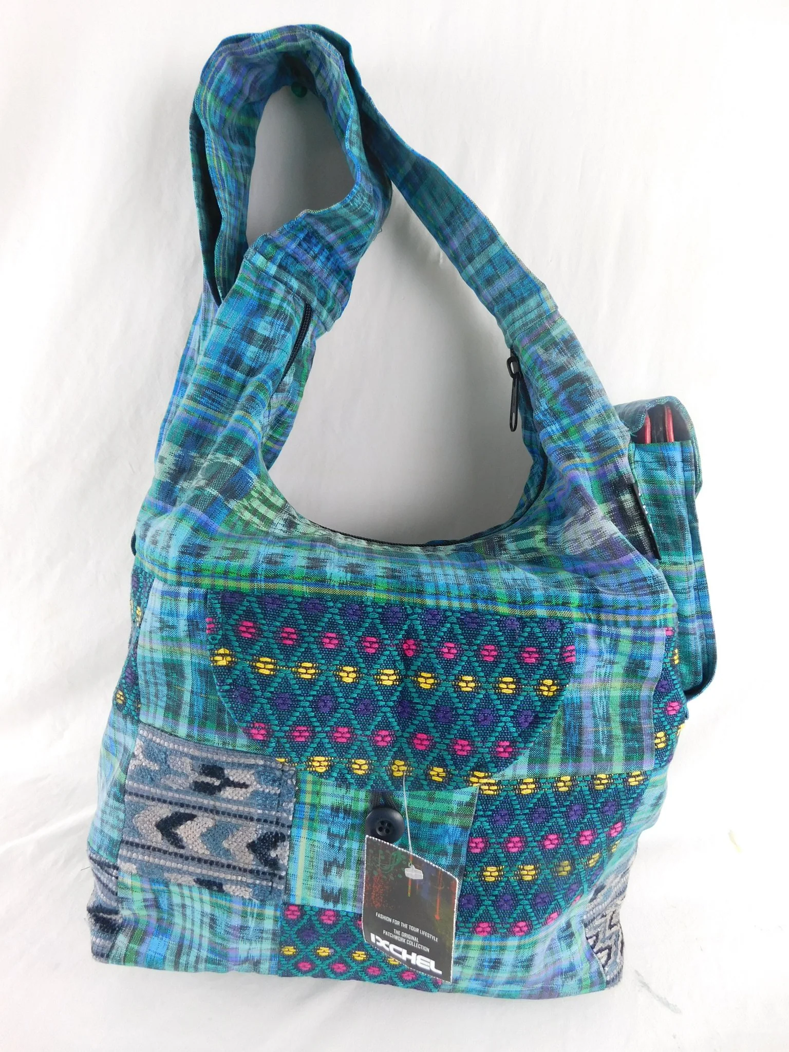 Ixchel Saddle Bag in Hand Woven & Brocaded Native Cotton - Image 4
