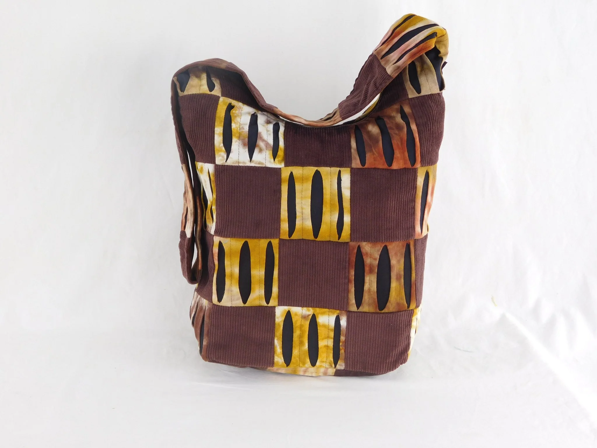 Ixchel Patchwork Corduroy & Razor Cut Tie Dye Bag - Image 2