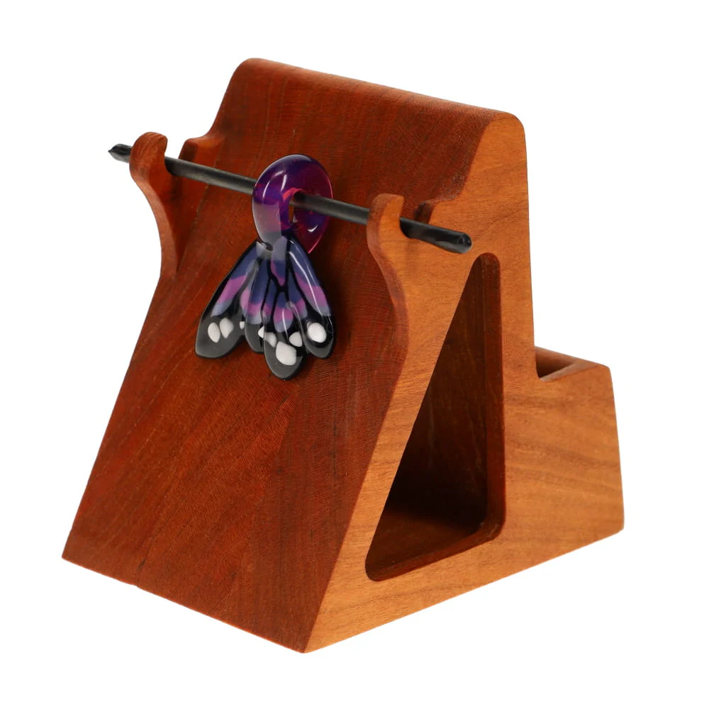Windstar Glass Purple Butterfly Wing Pendant - Image 2
