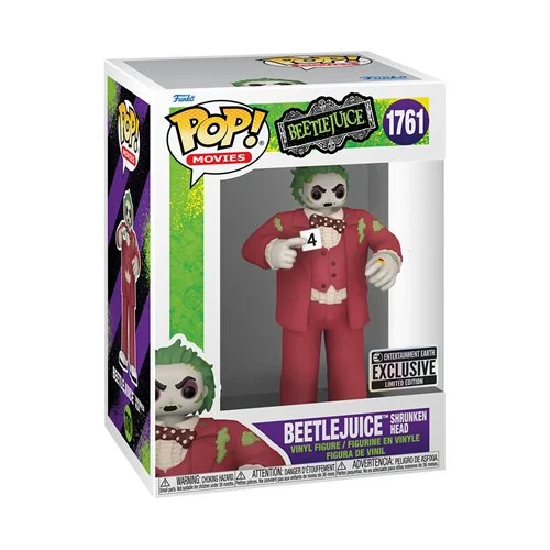 Beetlejuice Shrunken Head Funko Pop! Vinyl Figure #1761 - Entertainment Earth Exclusive - Image 2