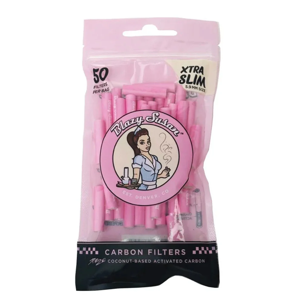 Blazy Susan Activated Charcoal Filter Tips - Extra Slim 50 count - Image 2