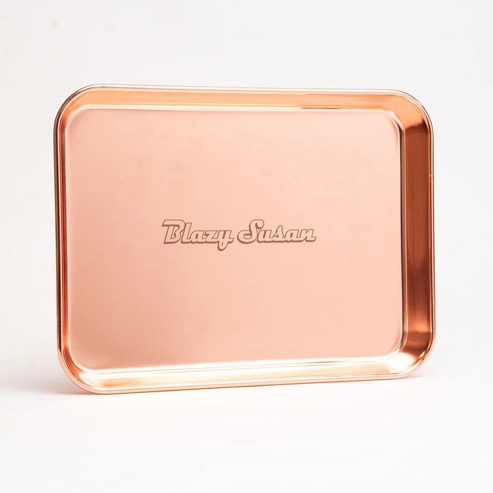 Blazy Susan Stainless Steel Rolling Tray - Image 2