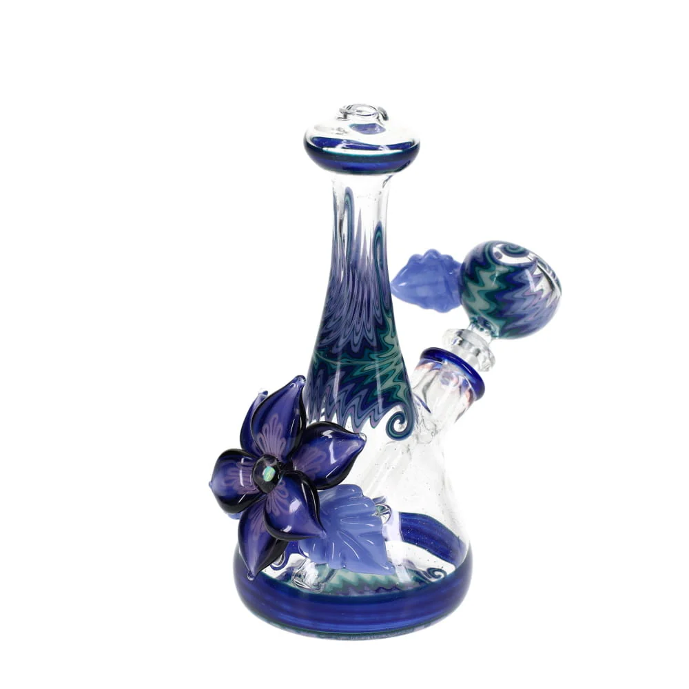 Blossom Knight Glass Small Purple Flower Rig