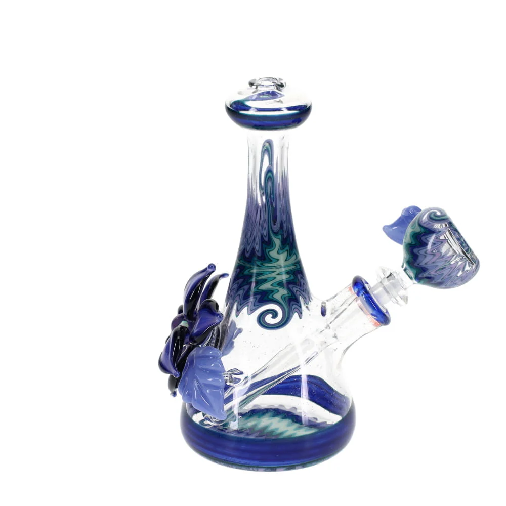 Blossom Knight Glass Small Purple Flower Rig - Image 3