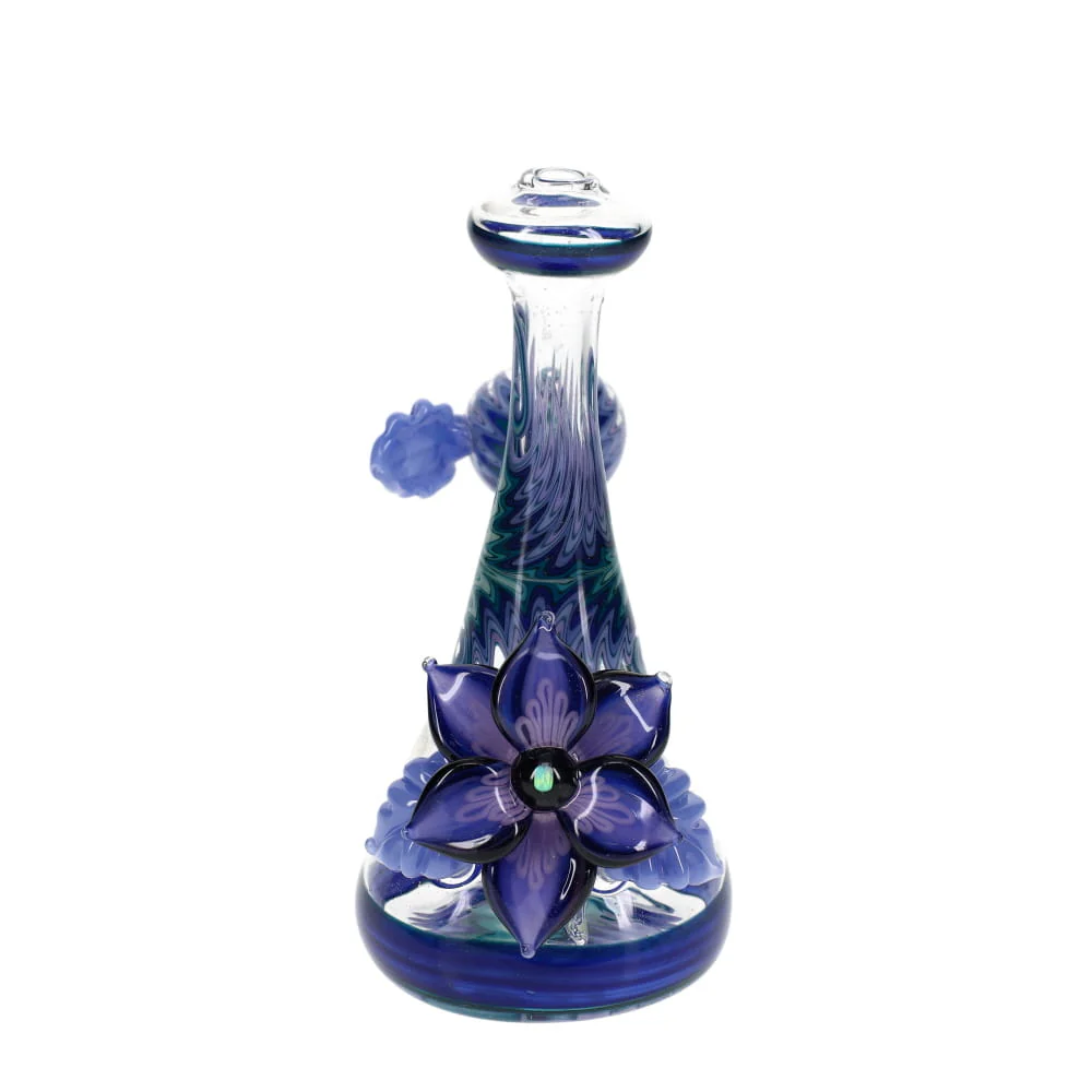 Blossom Knight Glass Small Purple Flower Rig - Image 4