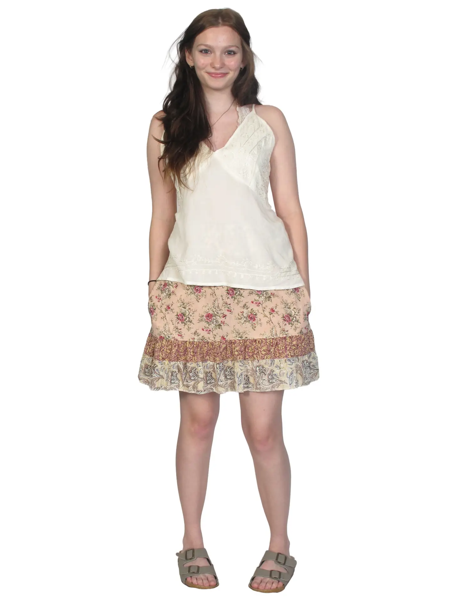Blue Sky Designs Patchwork Convertible Smock Top Skirt - Image 2