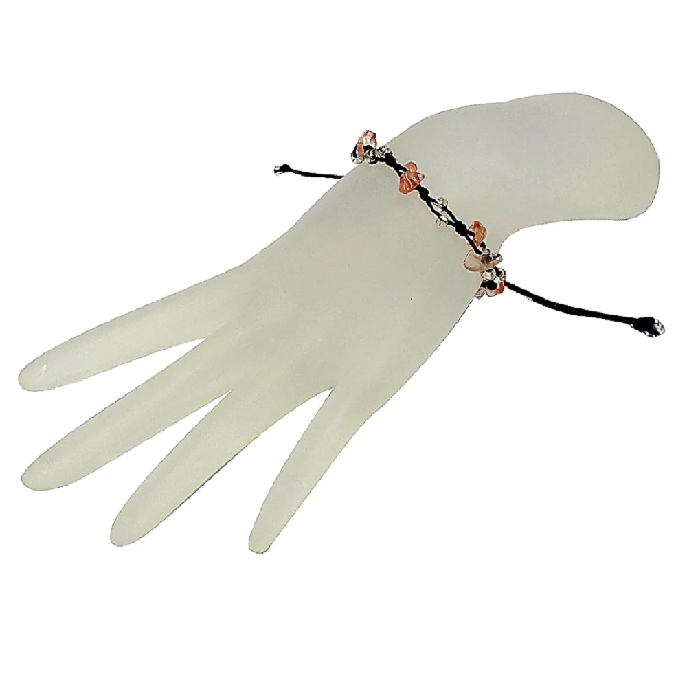 Multi Stone Chip Pull Tie Bracelet - Image 3