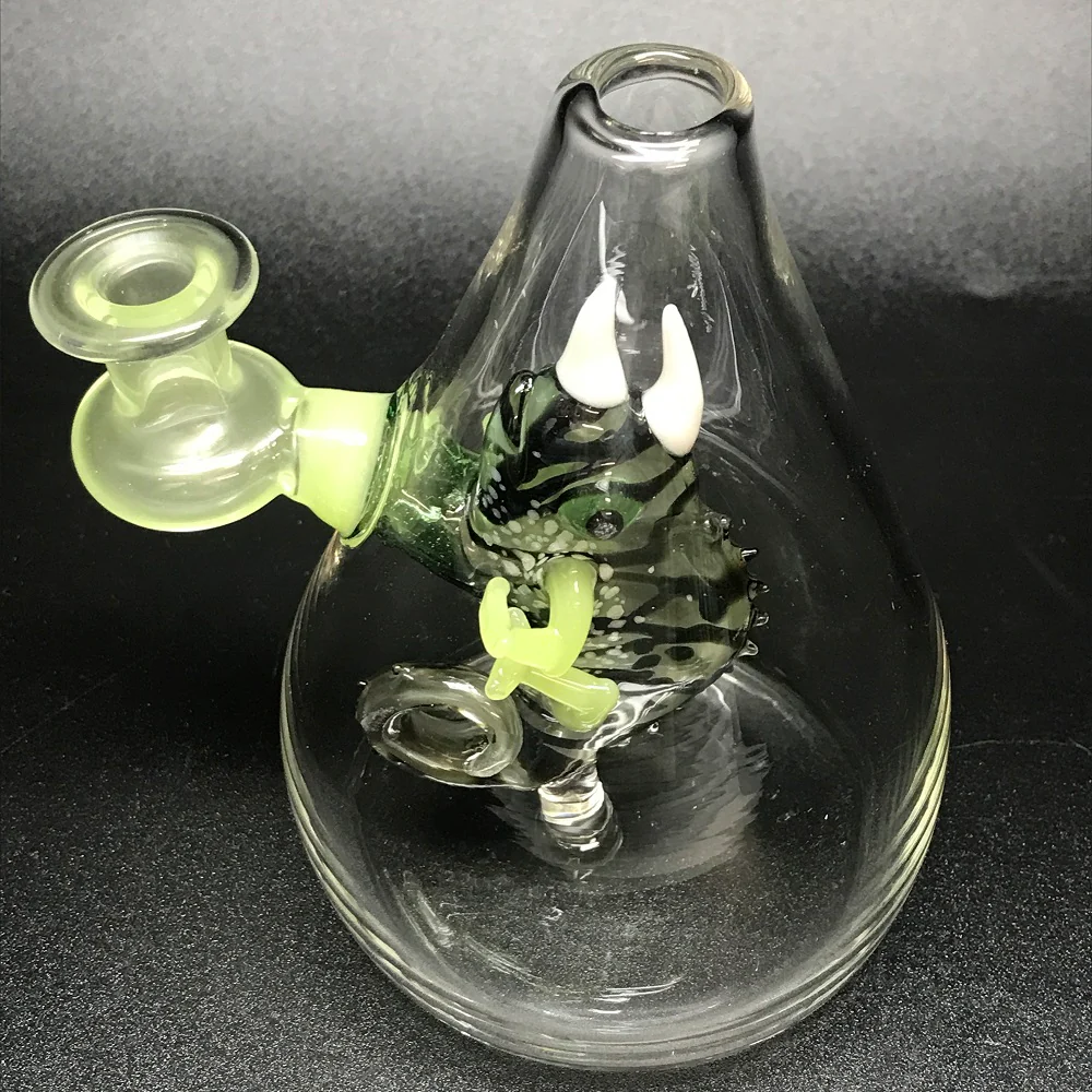 Hardman Art Glass Slyme Chameleon Bubbler - Slyme - Image 4