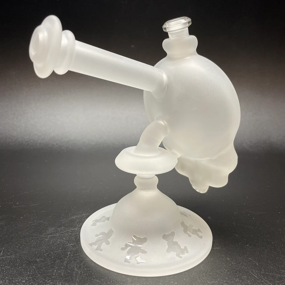 Paulie 2 Fingers Sandblasted Jerry Garcia Skull Bubbler - Image 2