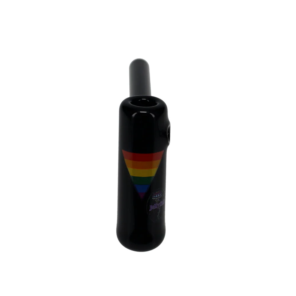 Jellyfish Glass Small Pride Bubbler - Black SALE - Image 3