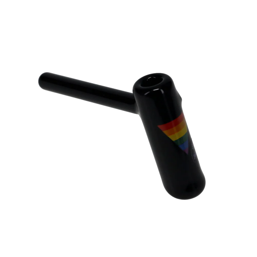 Jellyfish Glass Small Pride Bubbler - Black SALE - Image 4
