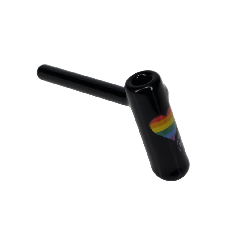 Jellyfish Glass Small Pride Bubbler - Black SALE - Image 8