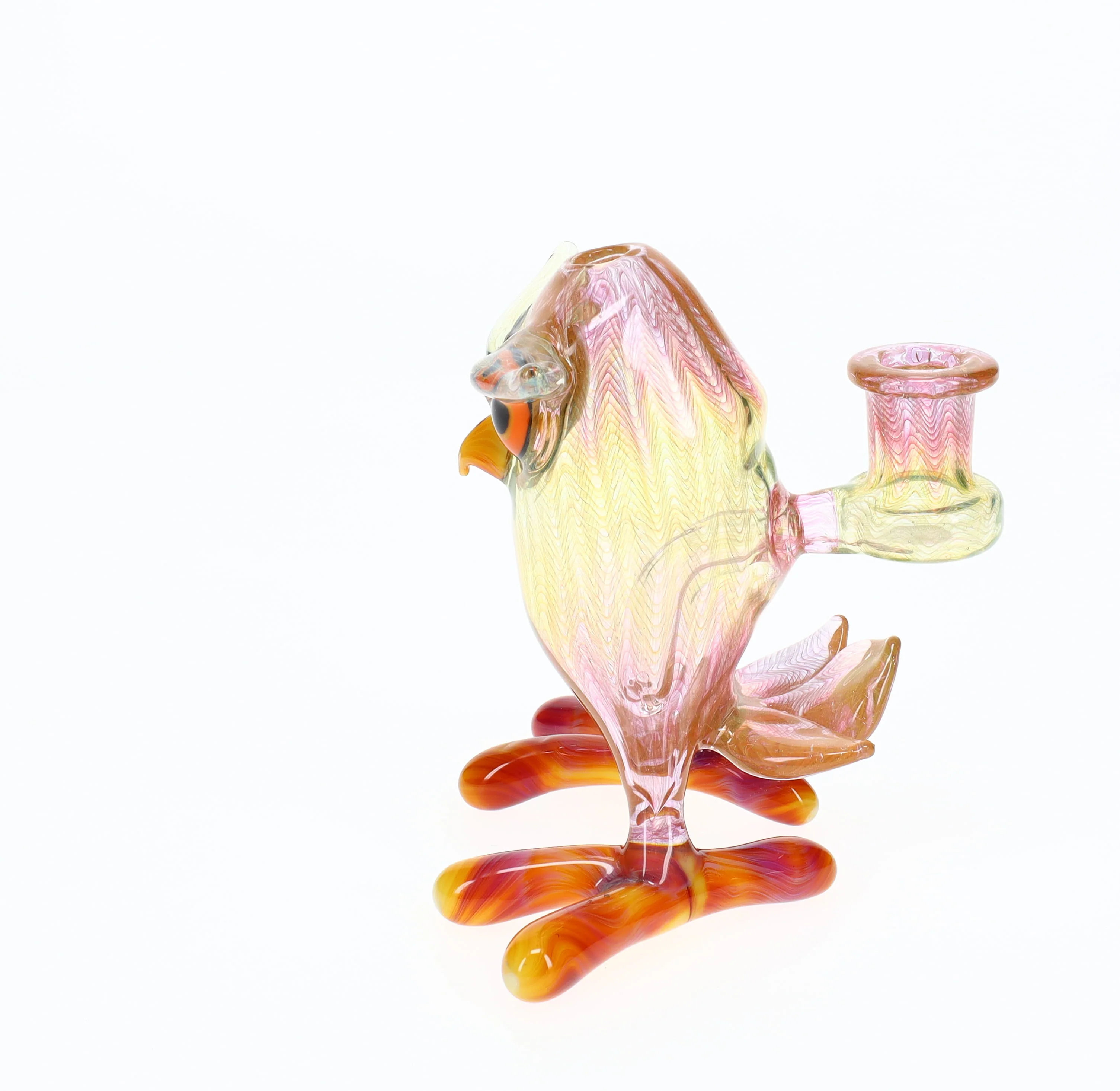 Shackman Glass x Gonzoe1 Collab Fumed Owl Bubbler - Image 3