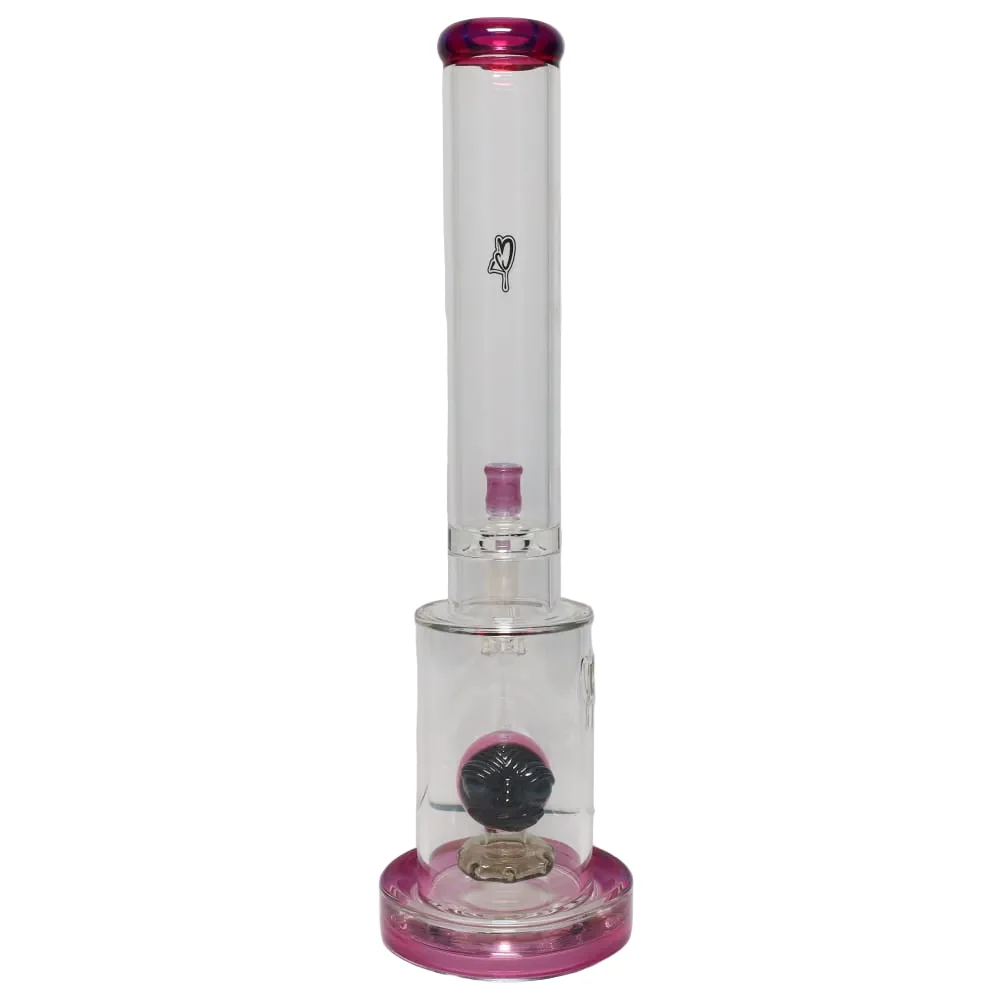 C2 Pink/Black Angry Face 16” Water Pipe SALE