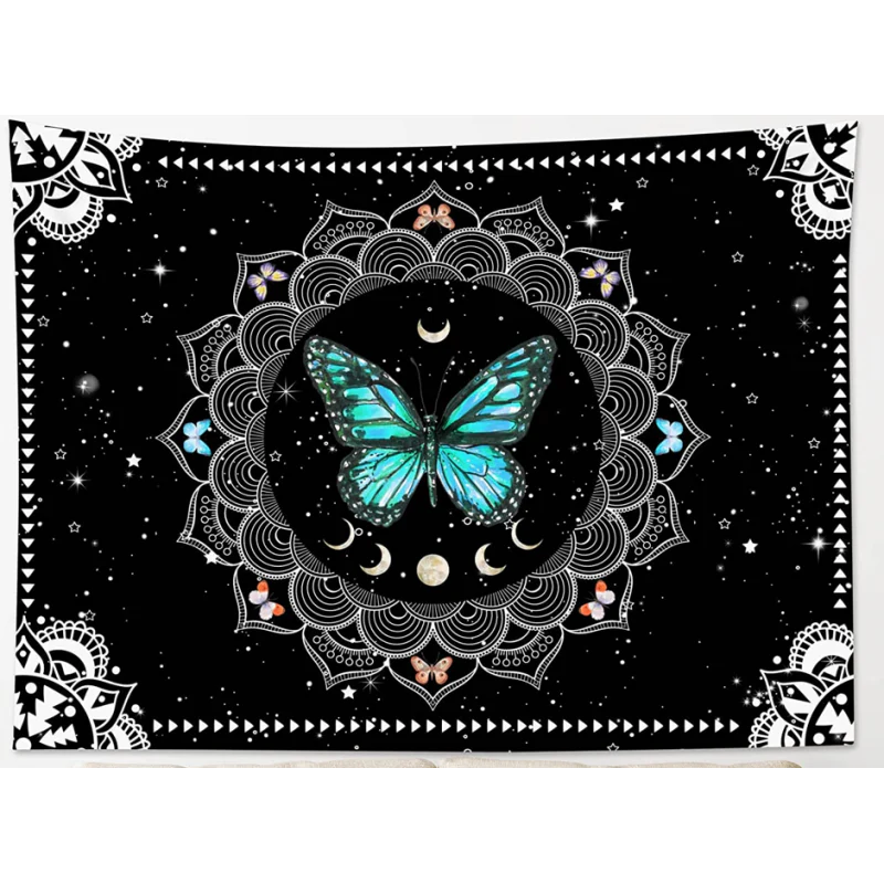 Celestial Butterfly Mandala Tapestry