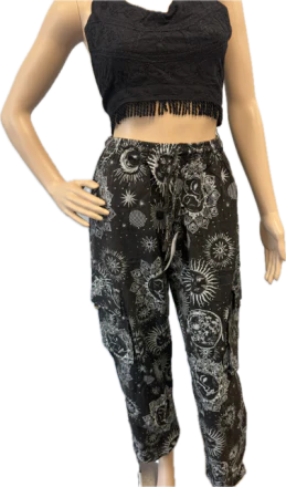 Celestial Sun & Moon Cargo Pants - Image 3
