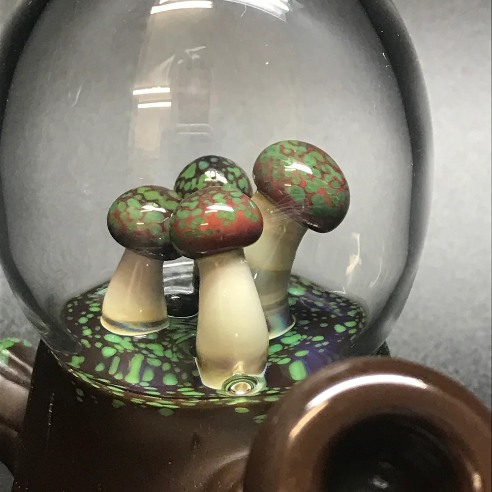 Chad G Glass Mushroom Patch Mini Water Pipe - Image 4
