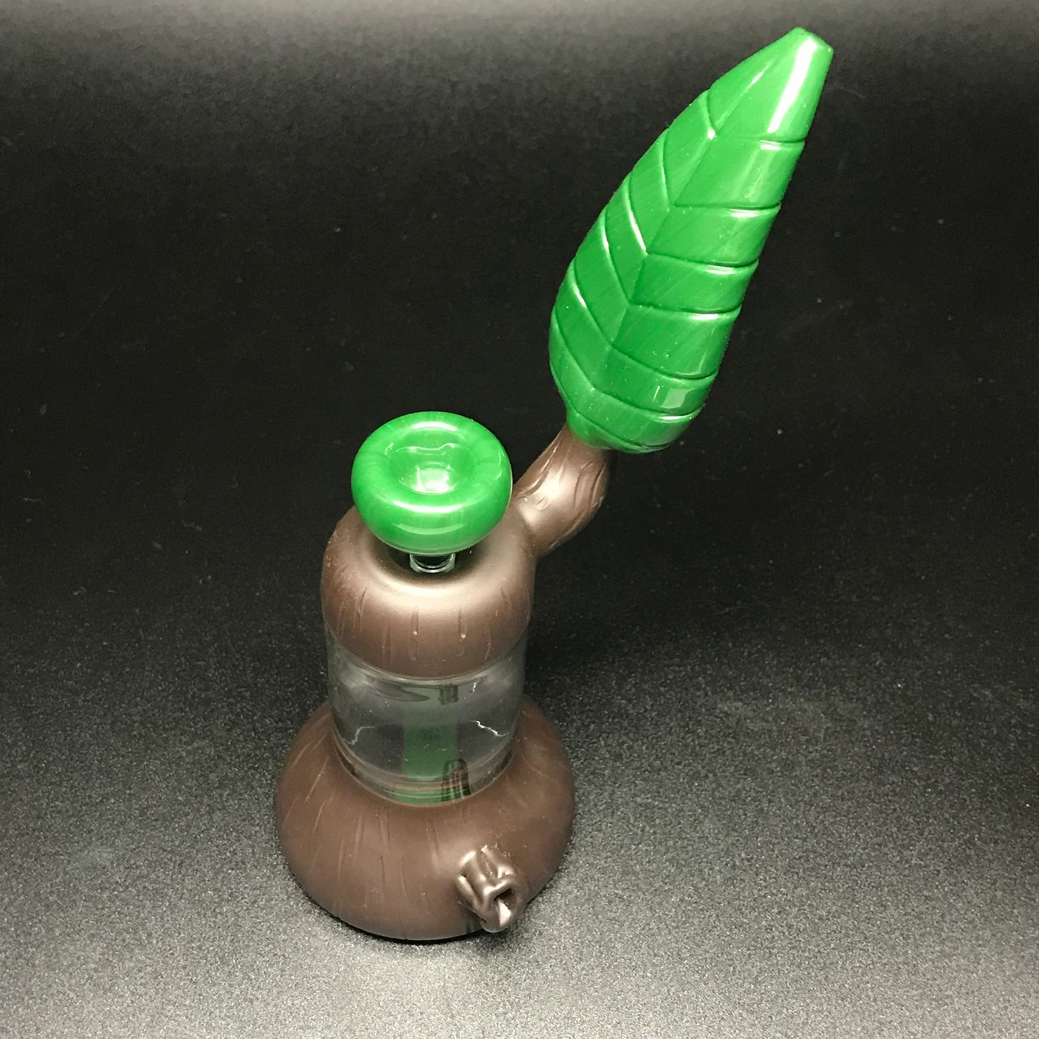 Chad G Glass Wood Leaf Dewar Bubbler - Image 2