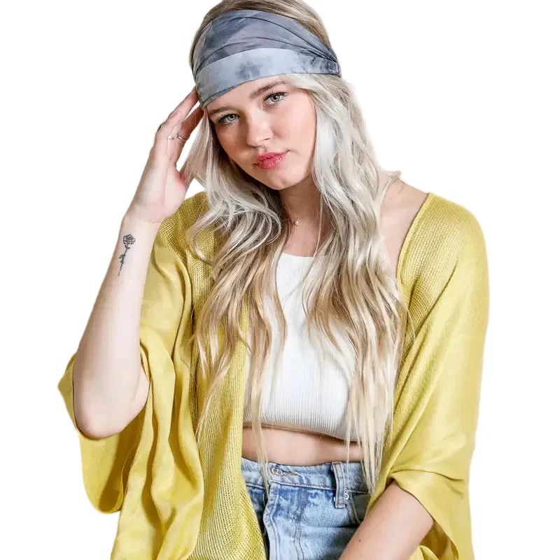 Charcoal Smoke Tie Dye Headwrap