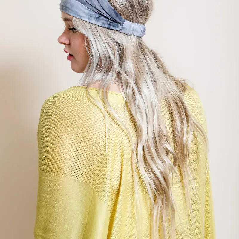 Charcoal Smoke Tie Dye Headwrap - Image 2