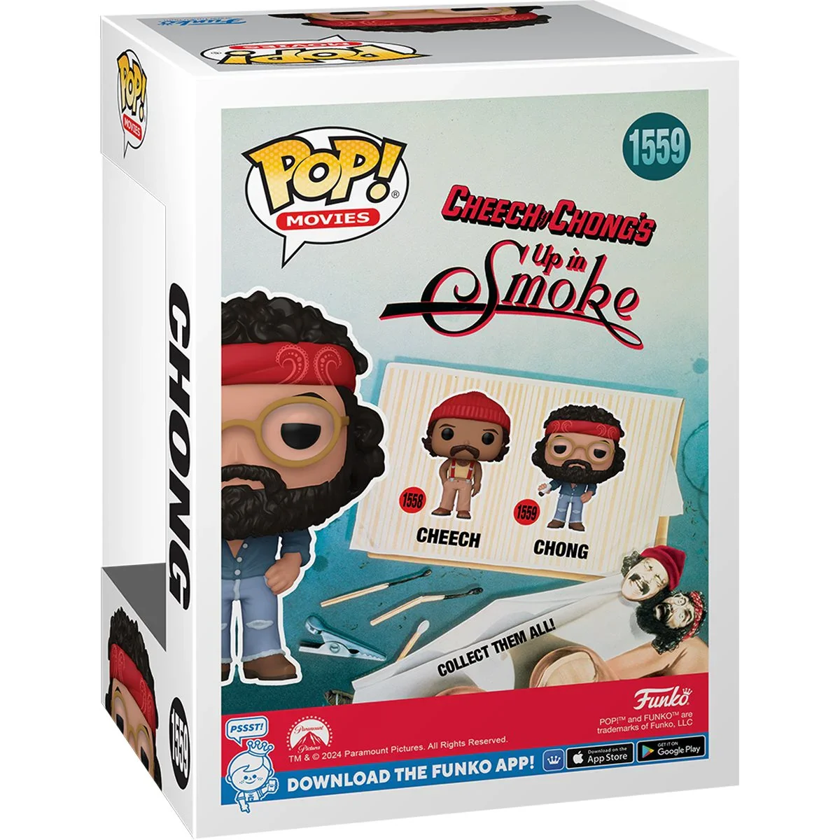 Cheech and Chong: Up in Smoke Chong Funko Pop! Vinyl Figure #1559 - Image 3
