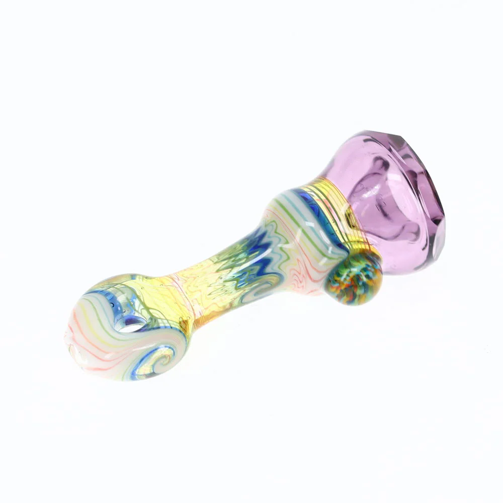 Cowboy Glass Light Purple Wig Wag Rainbow Faceted Onie - Image 2
